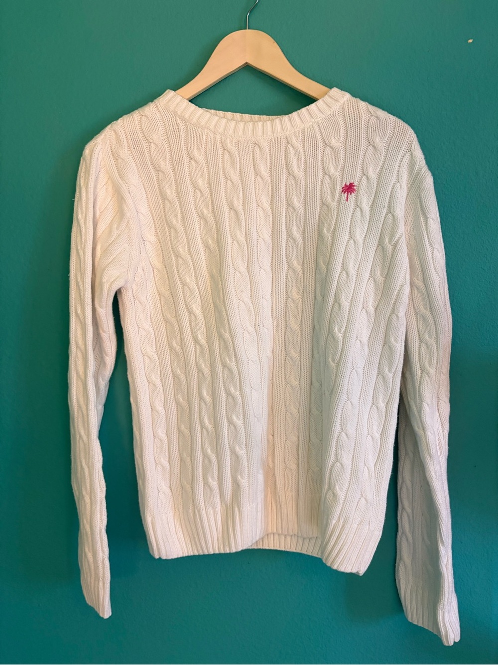 Lilly Pulitzer white cable knit sweater